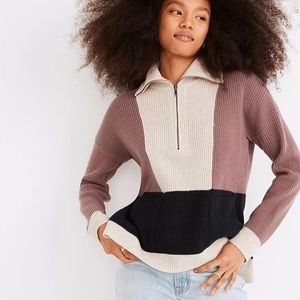 Madewell® Colorblock Turtleneck Sweater